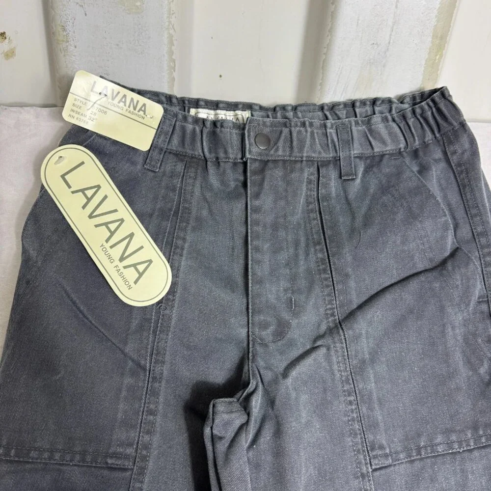 Lavana Young Fashion Tapered Jeans‎ Mens Gray Waistband Slash Pocket Size 28 NWT